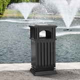 Load image into Gallery viewer, Beamnova Heavy Duty Streetscape Trash Can,Stainless Steel  Outdoor Trash Can with Locking Lid