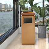 Load image into Gallery viewer, Beamnova Office Trash Can 13 Gallon Gold Stainless Steel Trash Can