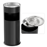 Load image into Gallery viewer, Beamnova Outdoor Trash Can Round Stainless Steel Trash Can with Removable Inner Bucket for Disposal