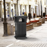 Load image into Gallery viewer, Beamnova Heavy Duty Streetscape Trash Can,Stainless Steel  Outdoor Trash Can with Locking Lid