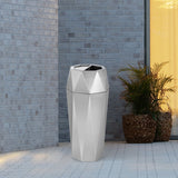 Load image into Gallery viewer, BEAMNOVA Outdoor Trash Can Lobby Hotel Shopping Mall Vertical Trash Can with Ashtray Stainless Steel Elevator Entrance Trash Can for Home Garage Outdoor Driveway