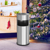 Load image into Gallery viewer, Beamnova Trash Can Outdoor Waste Container Round Stainless Steel Trash Can with Removable Inner Bucket for Disposal Commercial Waste Container