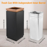 Load image into Gallery viewer, Beamnova Square Outdoor Trash Can With Ashtray for Yard Corridor Porch Balcony Park Open Top