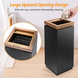 Load image into Gallery viewer, Beamnova Square Outdoor Trash Can With Ashtray for Yard Corridor Porch Balcony Park Open Top