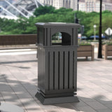 Load image into Gallery viewer, Beamnova Heavy Duty Streetscape Trash Can,Stainless Steel  Outdoor Trash Can with Locking Lid