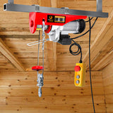 Load image into Gallery viewer, BEAMNOVA Electric Hoist 1500lbs 110-120v Overhead Engine Lift 110-120 Volt Winch with Line 4.92 Ft Remote Control Switch Hook Strap Beam Mounting Bracket Gloves Pulley