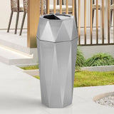 Load image into Gallery viewer, BEAMNOVA Outdoor Trash Can Lobby Hotel Shopping Mall Vertical Trash Can with Ashtray Stainless Steel Elevator Entrance Trash Can for Home Garage Outdoor Driveway