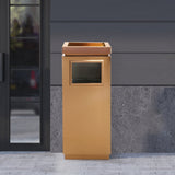 Load image into Gallery viewer, Beamnova Office Trash Can 13 Gallon Gold Stainless Steel Trash Can