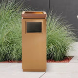 Load image into Gallery viewer, Beamnova Office Trash Can 13 Gallon Gold Stainless Steel Trash Can