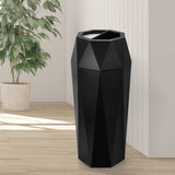 Load image into Gallery viewer, BEAMNOVA Commercial Trash Can Outdoor Garbage Can with Lid Indoor Large Trash Bin Stainless Steel Industrial Waste Container Black