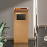 Load image into Gallery viewer, Beamnova Office Trash Can 13 Gallon Gold Stainless Steel Trash Can