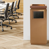 Load image into Gallery viewer, Beamnova Office Trash Can 13 Gallon Gold Stainless Steel Trash Can