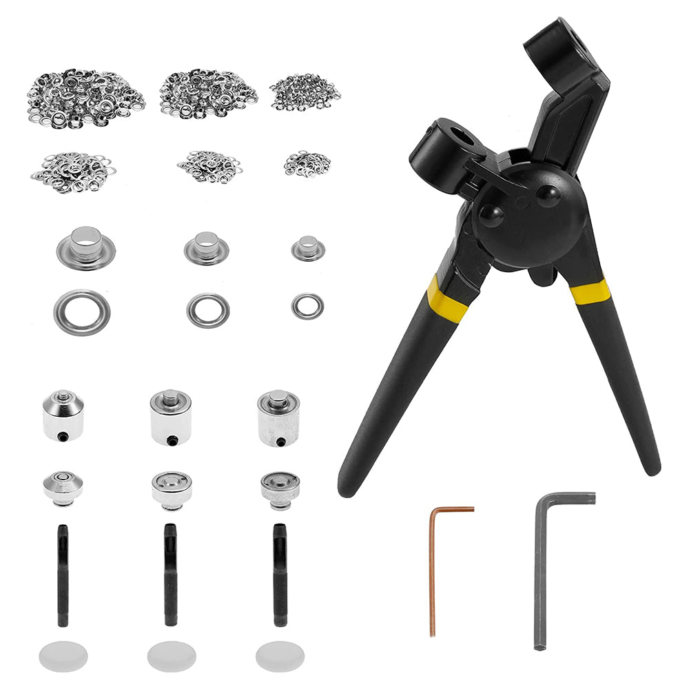 10mm Grommet Tool Kit Handheld Hole Punch Pliers Portable Grommet