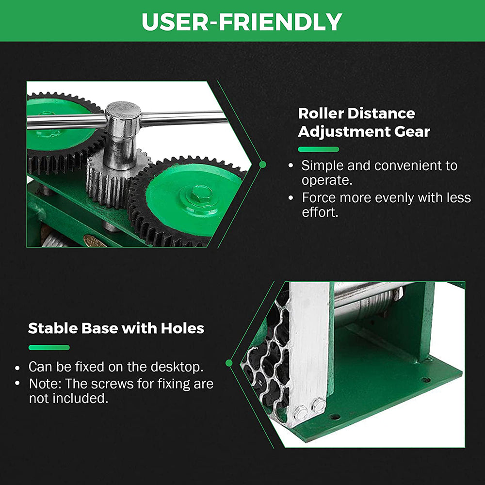 3 Manual Combination Rolling Mill Machine Metal Jewelry Press Roller Tool