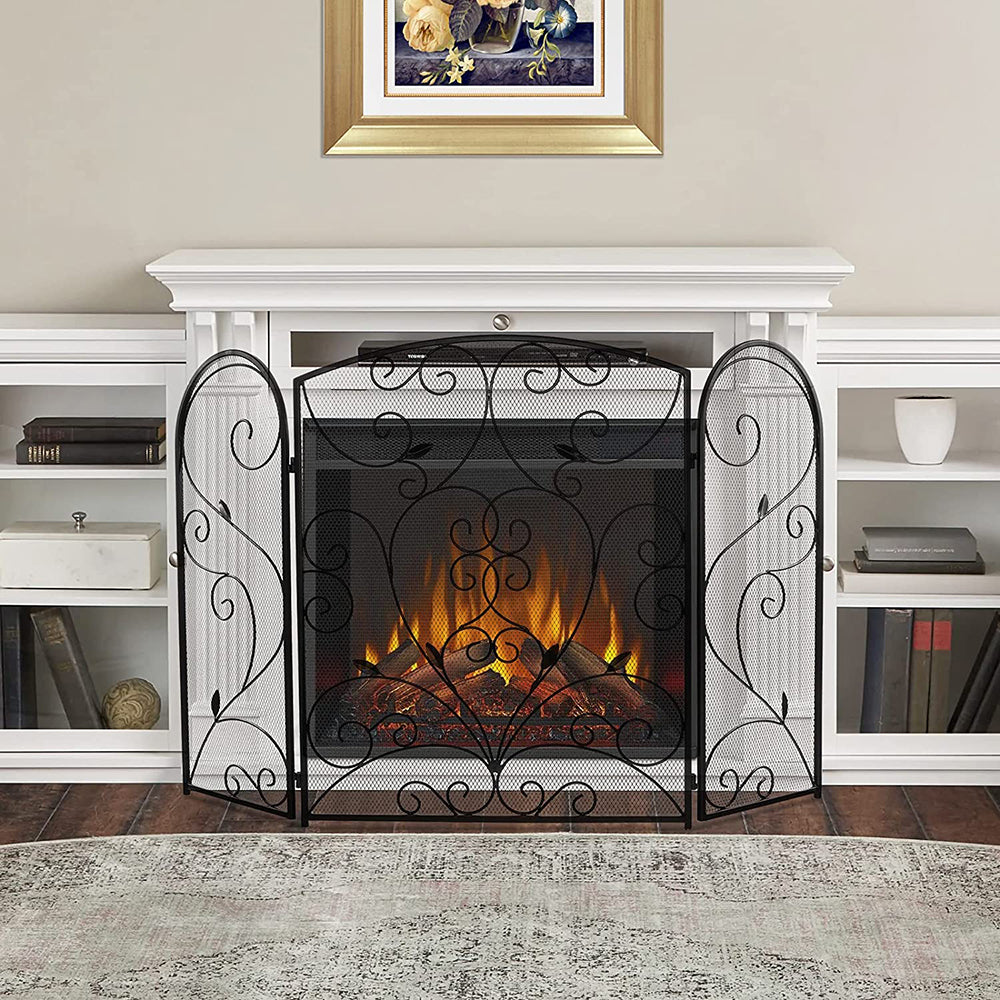 42 x 32 in Decorative Fireplace Screen Outdoor Fireplace Cover Screen