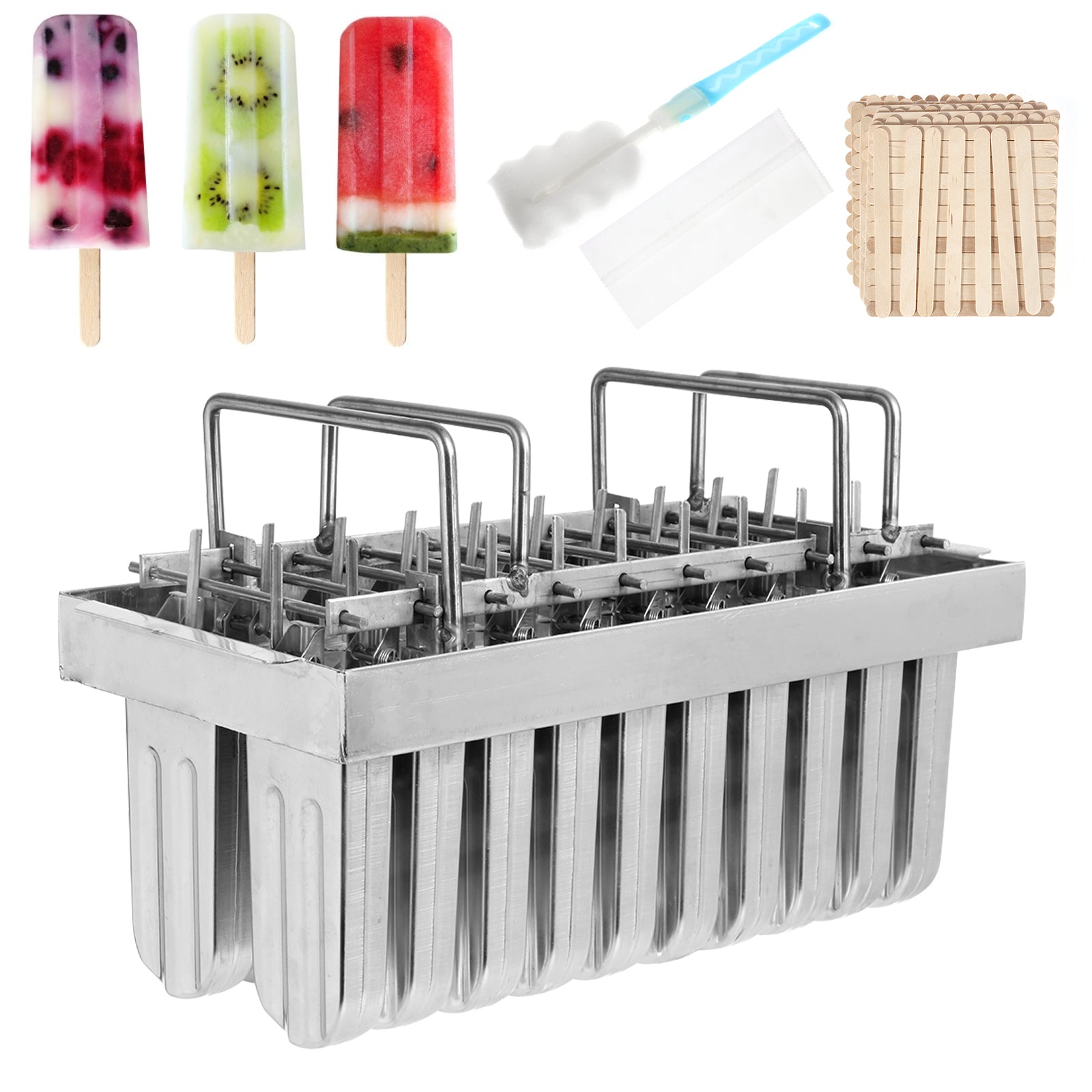 30 Cells Popsicle Mould Stainless Steel DIY Commercial Ice Pop