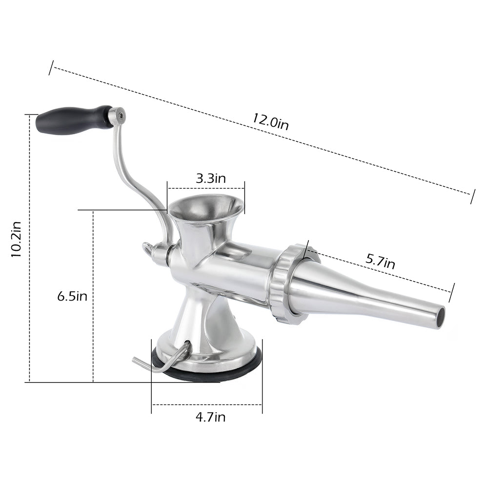 Manual Meat Grinder, Aluminum alloy Sausage Maker with Suction Cup