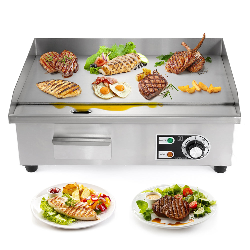  LoveDeal 22 Extra Large Electric Griddle, Commercial Electric  Countertop Griddle Grill,Stainless Steel Flat Top Grills for Kitchen  Restaurant Indoor with Adjustable Temperature Control - 1600W, 110V: Home &  Kitchen