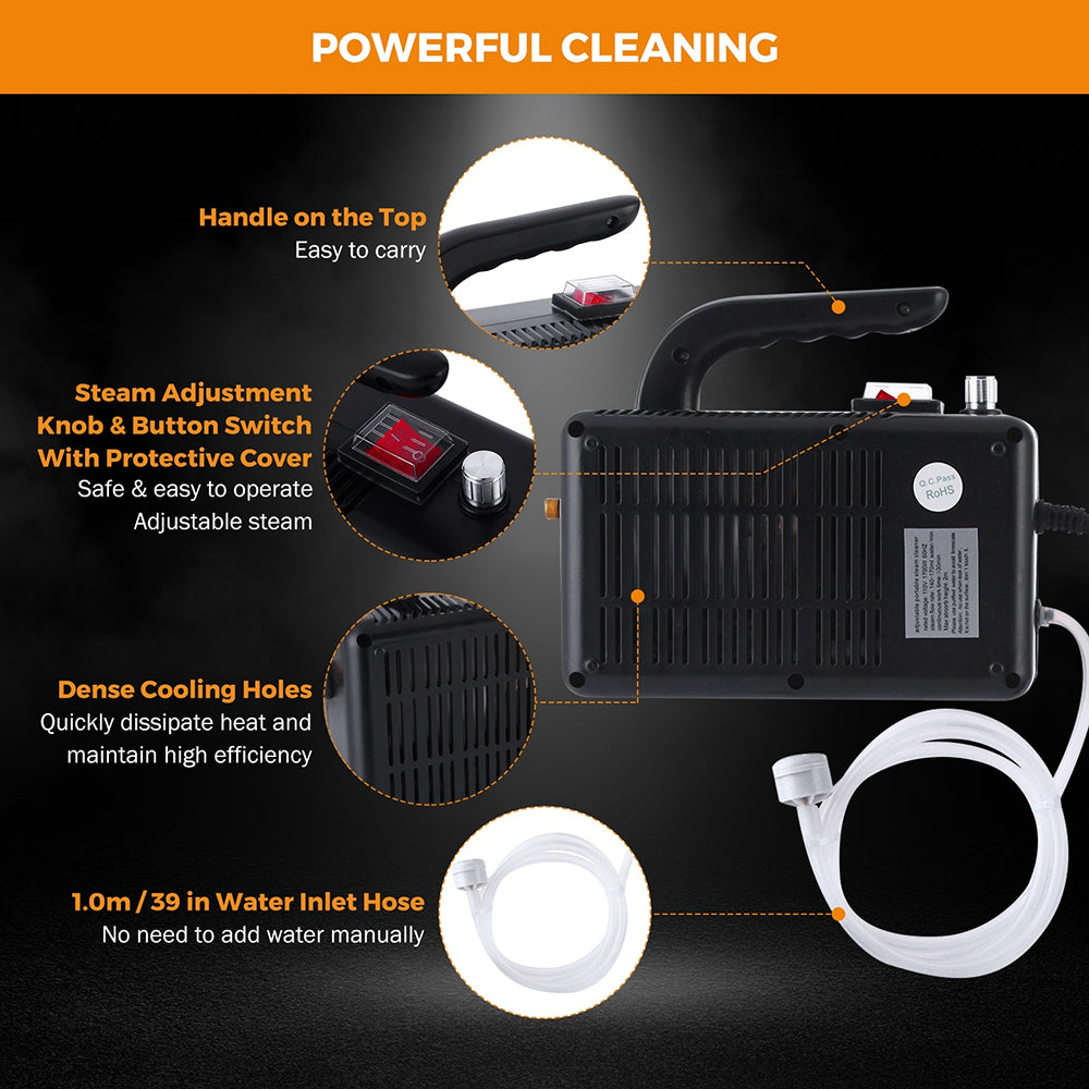 BEAMNOVA Steam Cleaner Electric Household Steamer High Pressure  Multipurpose Rolling Cleaning Machine for Carpet Upholstery Floor Car  Detailing Home